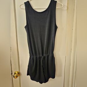 GAP Black Sleeveless Drawstring Waist Romper